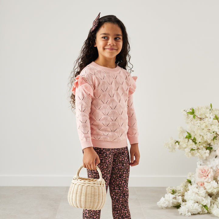 Jessie Flutter Knit - Peachy
