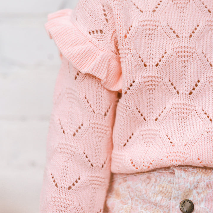 Jessie Flutter Knit - Peachy