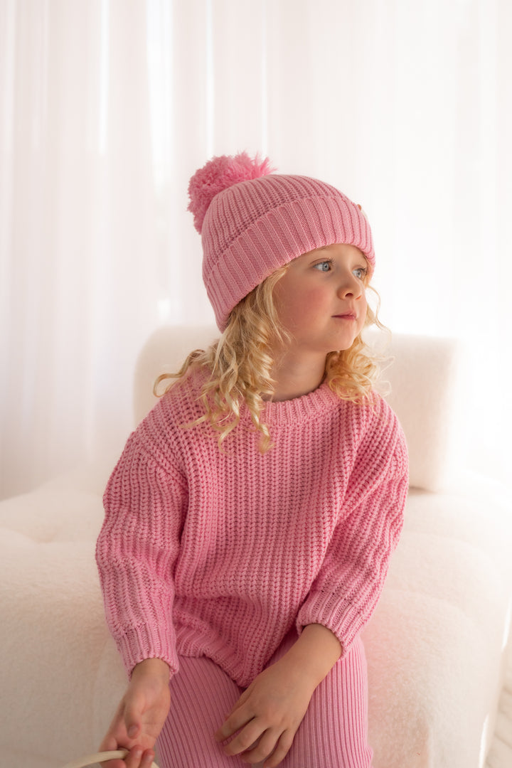 Super Chunky Knit - Peony Pink