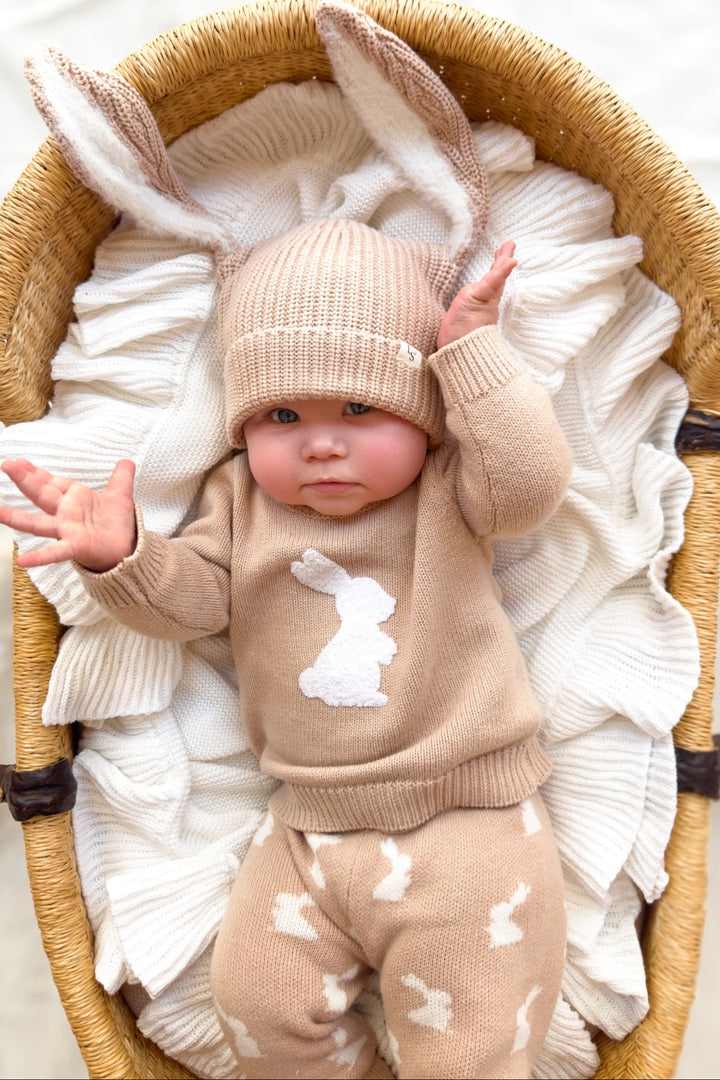Knitted Jumper - Little Bunny Oat