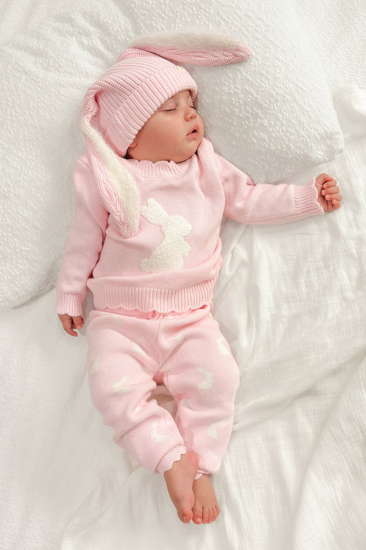 Knitted Pants - Little Bunny Ballerina Pink