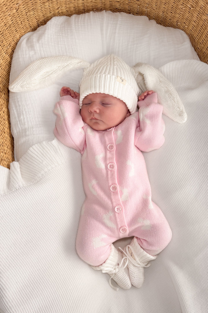 Bunny Chunky Knit Beanie - Marshmallow