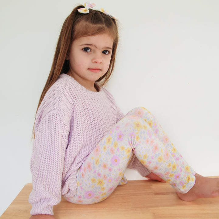 Floral girls leggings