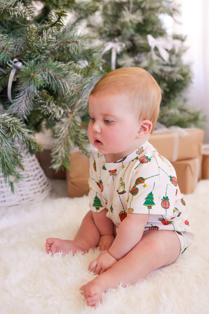 Tshirt Romper - Holly Jolly Vintage Christmas