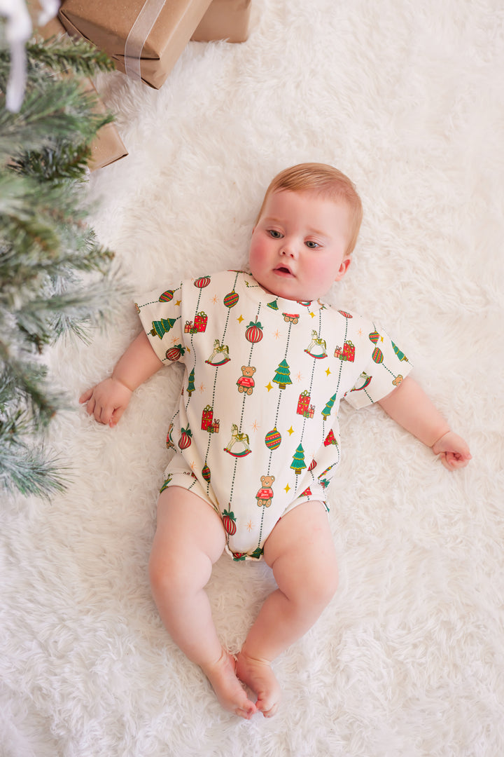 Tshirt Romper - Holly Jolly Vintage Christmas