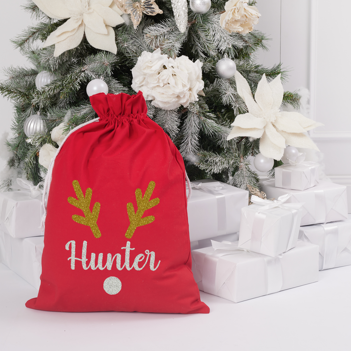 Santa Sack - Reindeer - 2 Colours - Vinyl