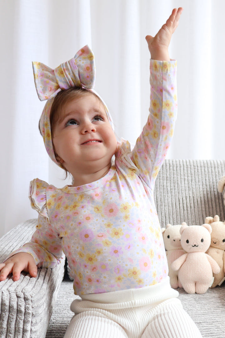 Floral Long Sleeve Flutter - Remi