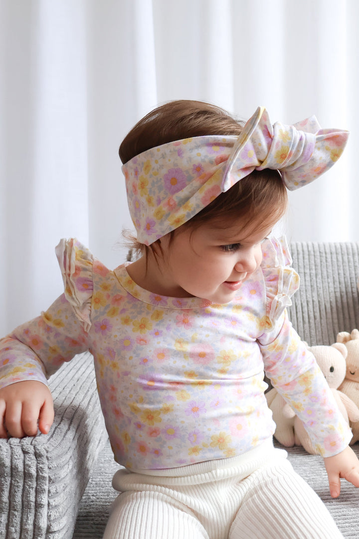 Floral Long Sleeve Flutter - Remi