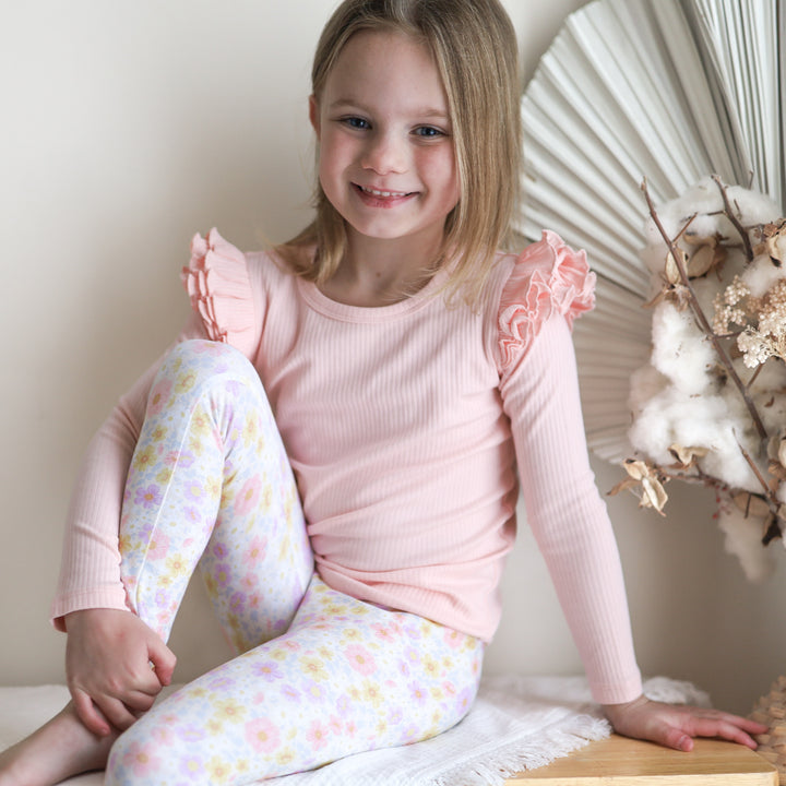 Floral girls leggings