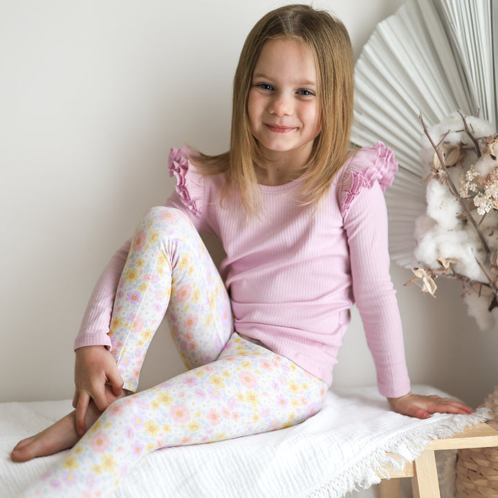 Floral girls leggings