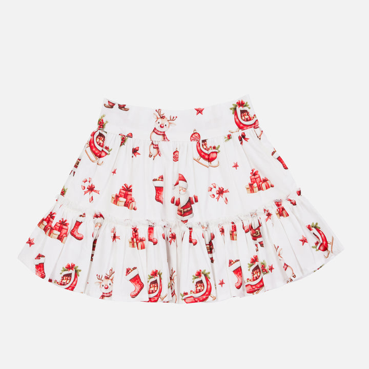 Ruffle Skirt - Here Comes Santa Claus
