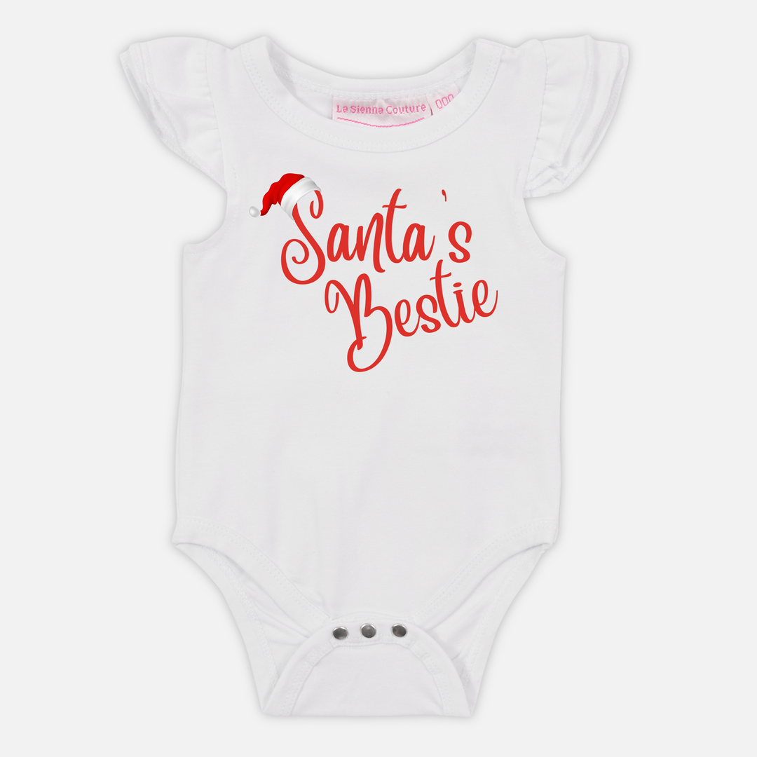 Santa's Bestie - Short Sleeve Flutter - Custom