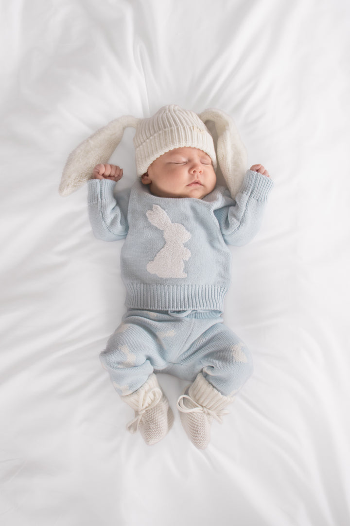 Bunny Chunky Knit Beanie - Marshmallow