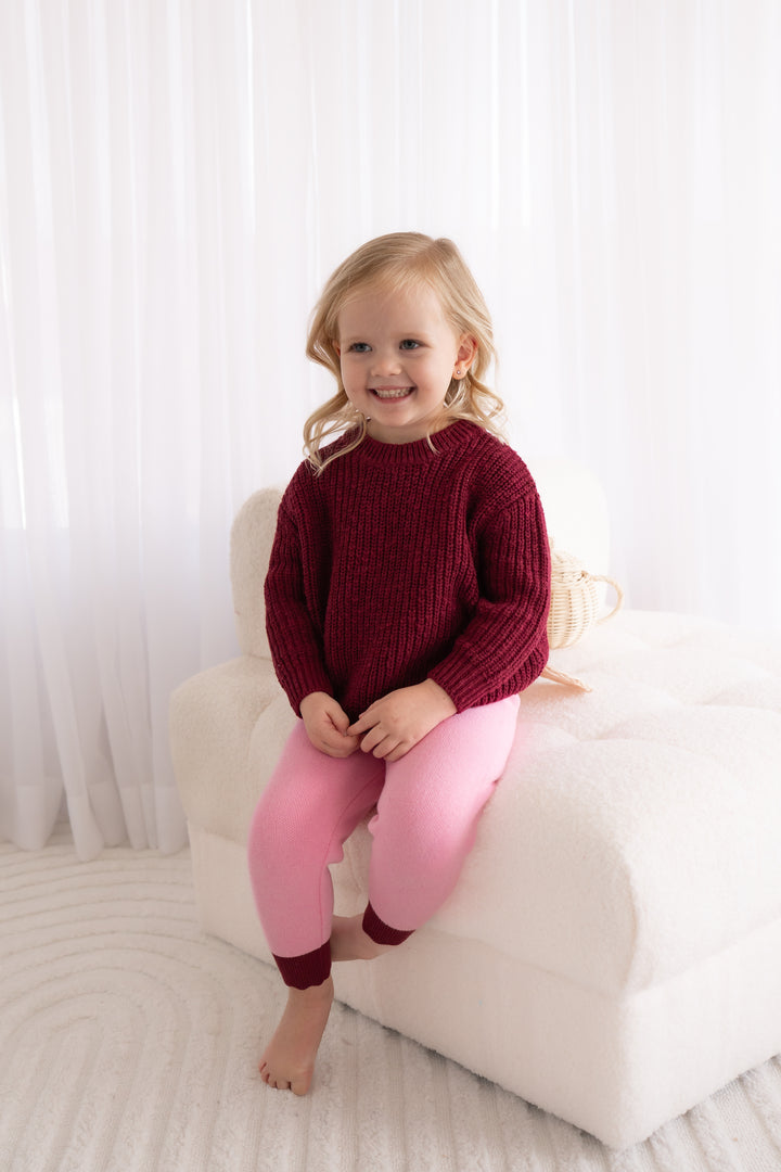 Super Chunky Knit Textured - Merlot