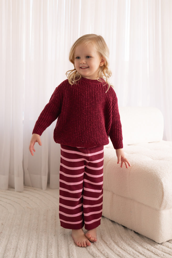 Super Chunky Knit Textured - Merlot