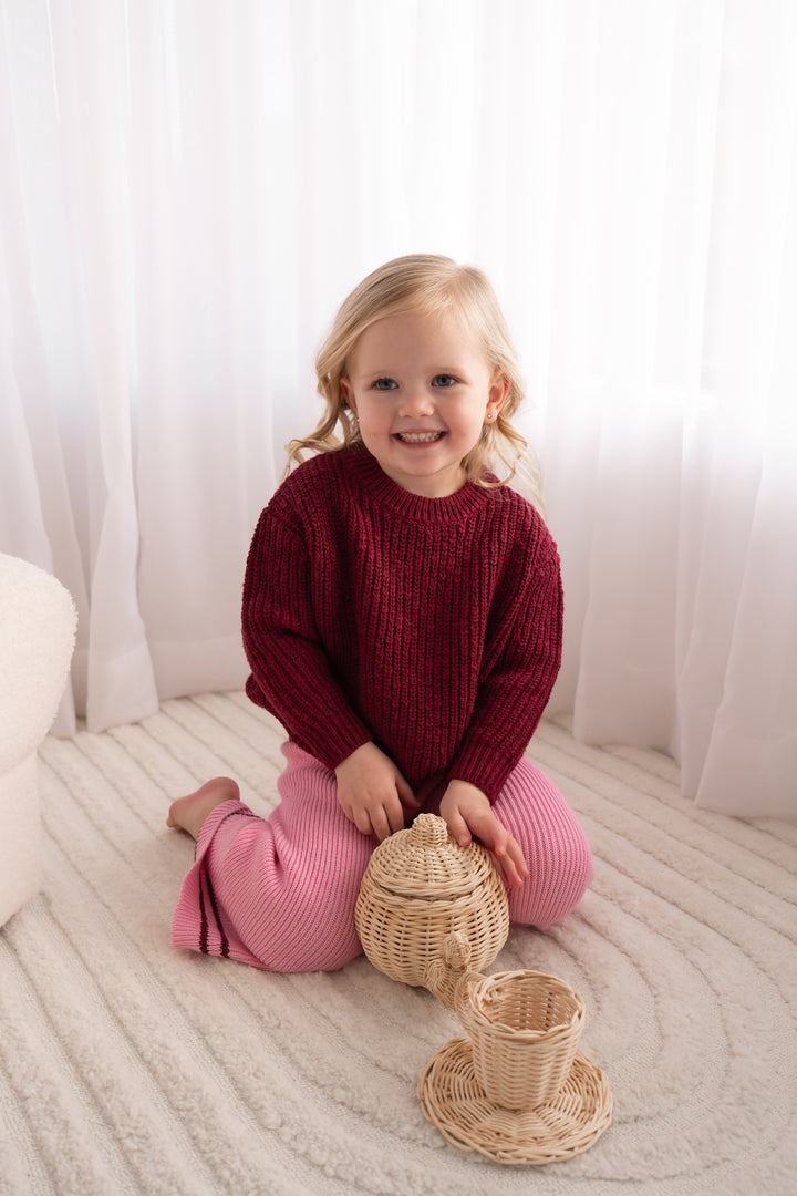 Super Chunky Knit Textured - Merlot