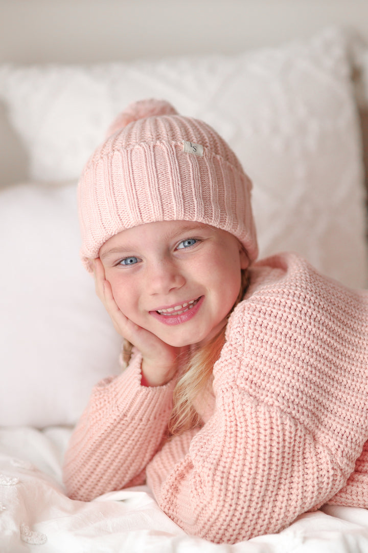 Super Chunky Knit Beanie - Peach