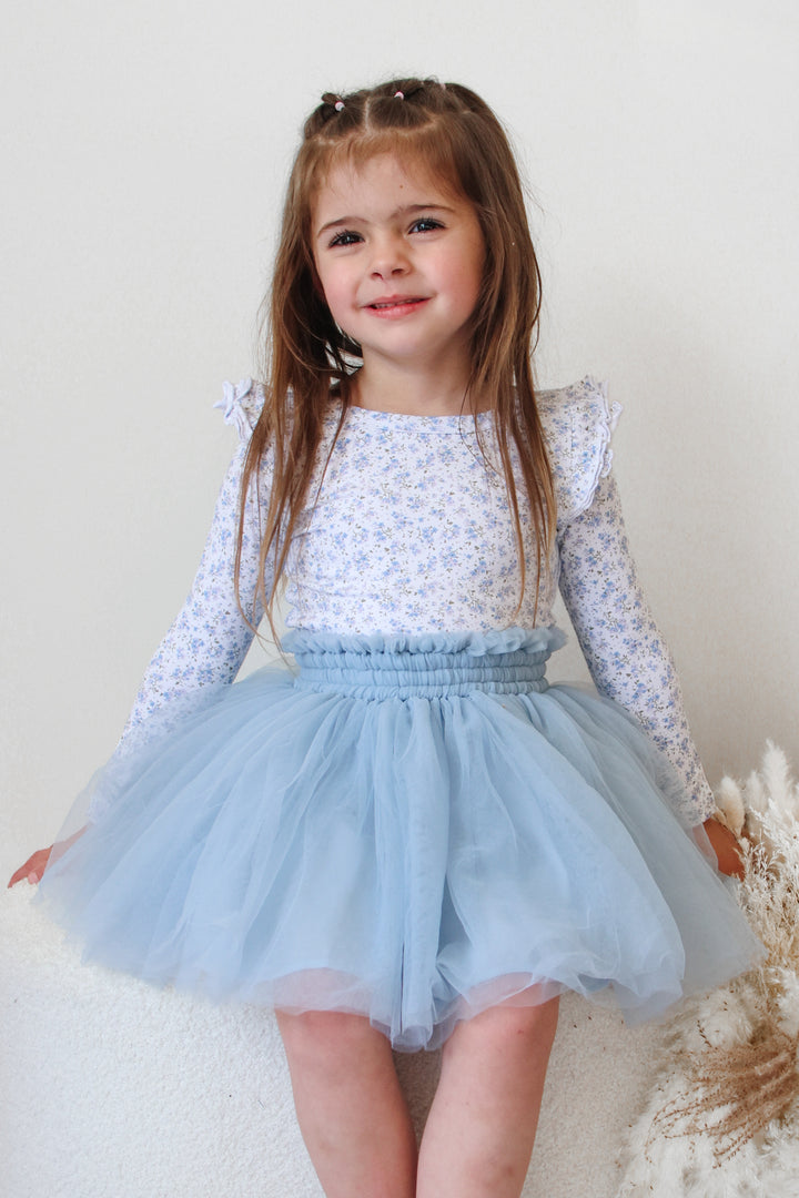 Floral Long Sleeve Flutter - Tahli