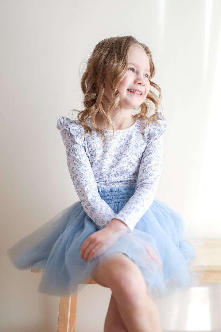 Floral Long Sleeve Flutter - Tahli