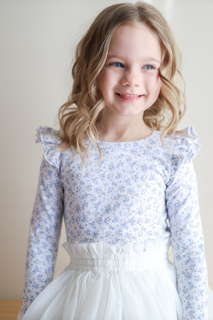 Floral Long Sleeve Flutter - Tahli