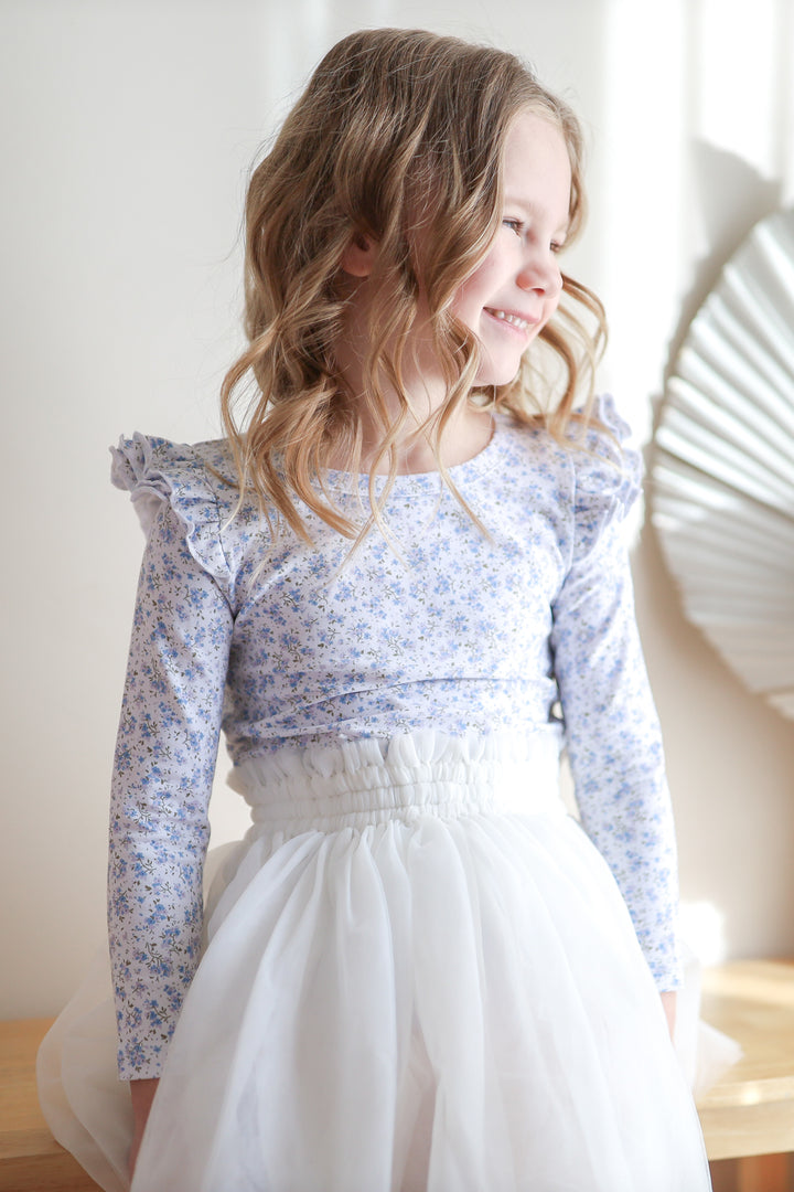 Floral Long Sleeve Flutter - Tahli