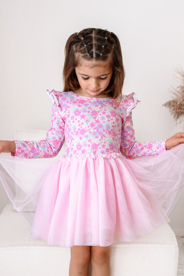 Long Sleeve Tutu Dress - Tiana