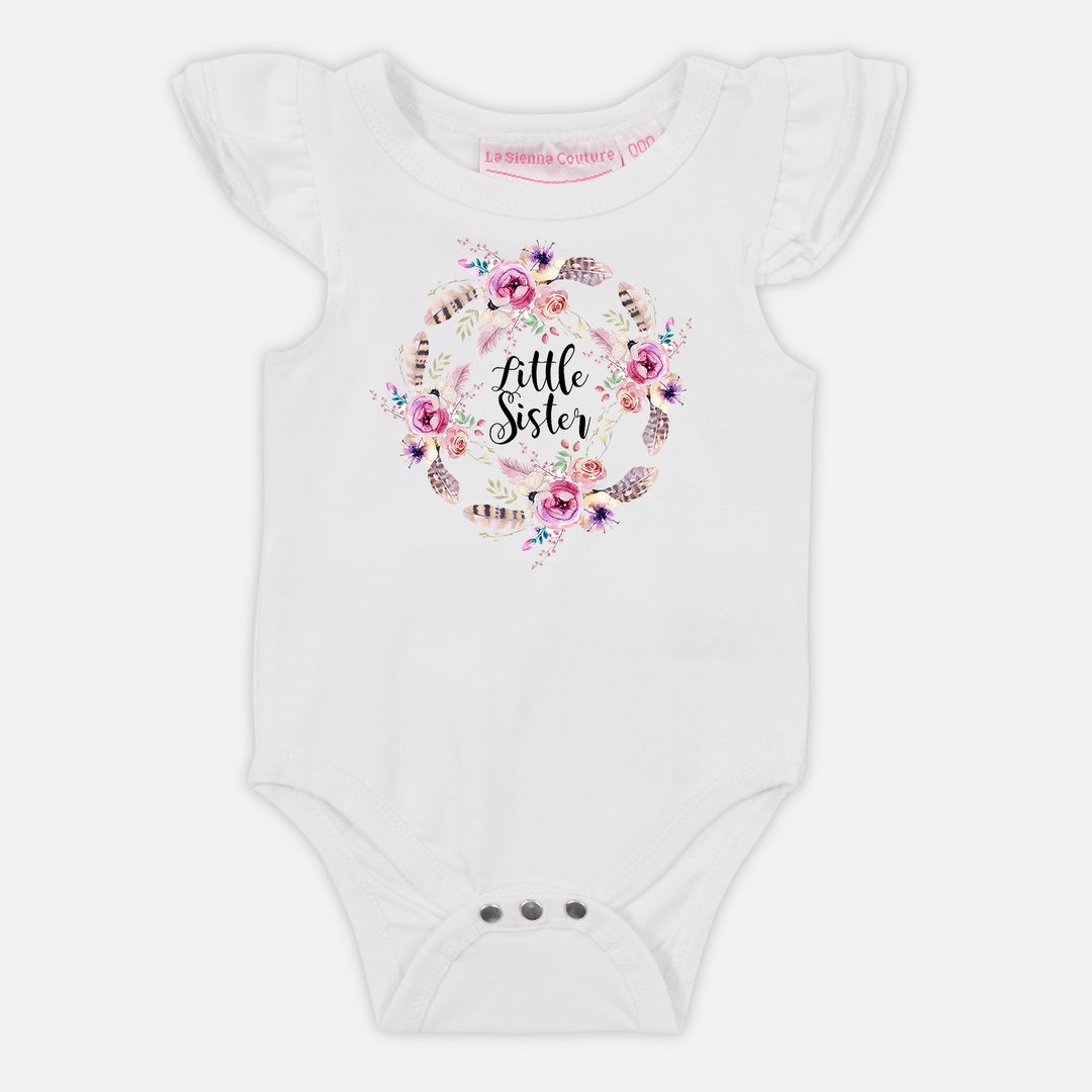 Tribal Floral Wreath - Little Sister - Custom