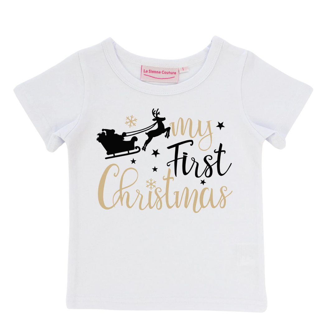 My First Christmas - Sleigh - Unisex Tee - Vinyl - Custom