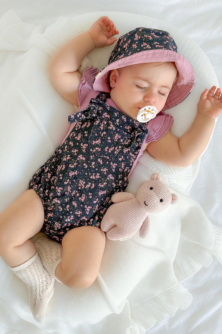 Floral Overall Romper - Veronica