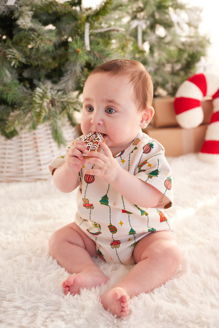 Tshirt Romper - Holly Jolly Vintage Christmas