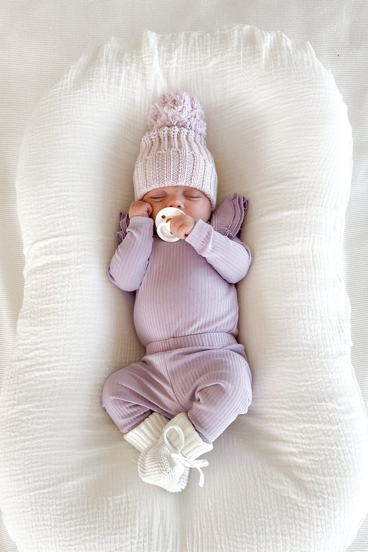 Cozy Long Sleeve Flutter - Viola