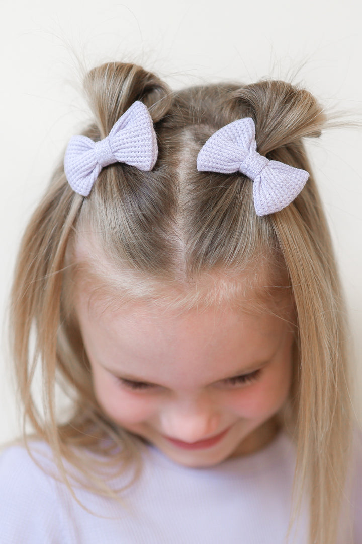 Waffle Mini Bows - Purple Popsicle