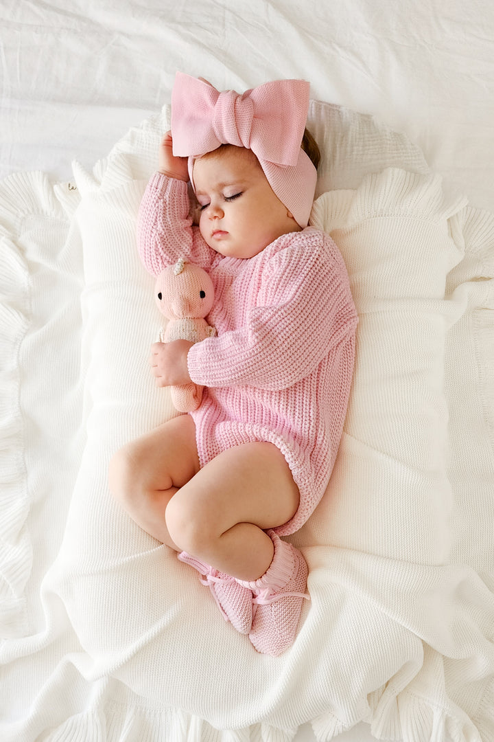 Knitted Headwrap - Ballerina Pink