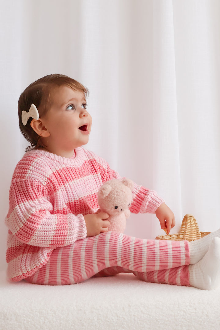 Super Chunky Knit - Ballerina Striped