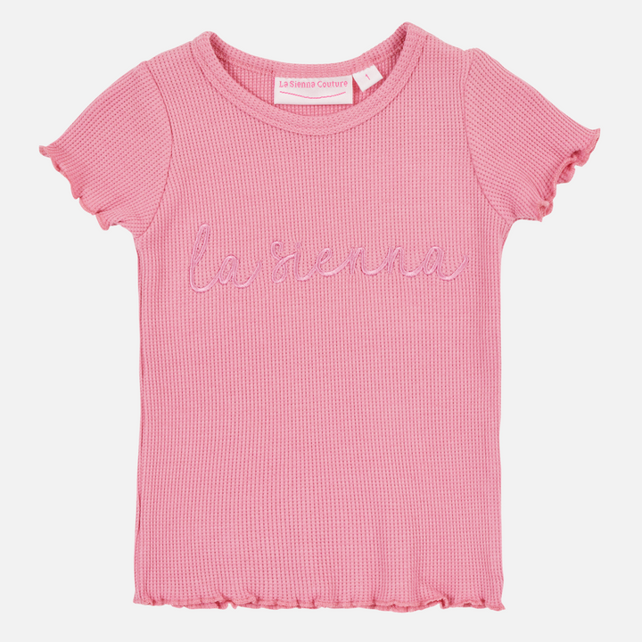 Logo Waffle Tee - Berry Bliss
