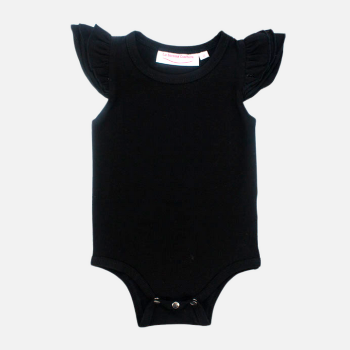 Short Sleeve Flutter - Black