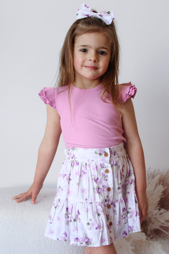 Cozy Short Sleeve Flutter - Candy Pop