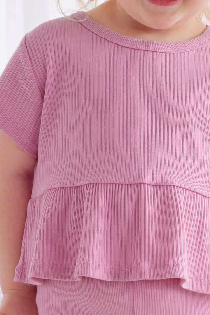 Cozy Ruffle Top - Candy Pop