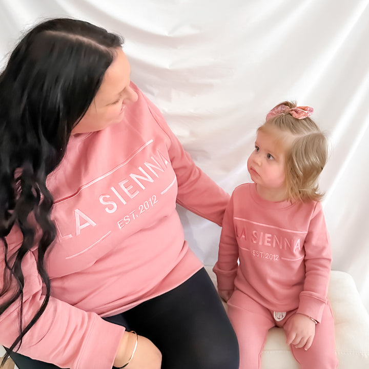 Mummy Crew Neck Logo Jumper - Cinder-Rose