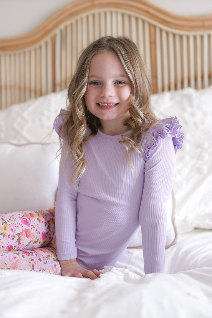 Cozy Long Sleeve Flutter - Viola
