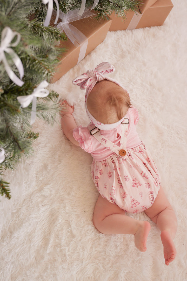 Overall Romper - Pink Nutcracker