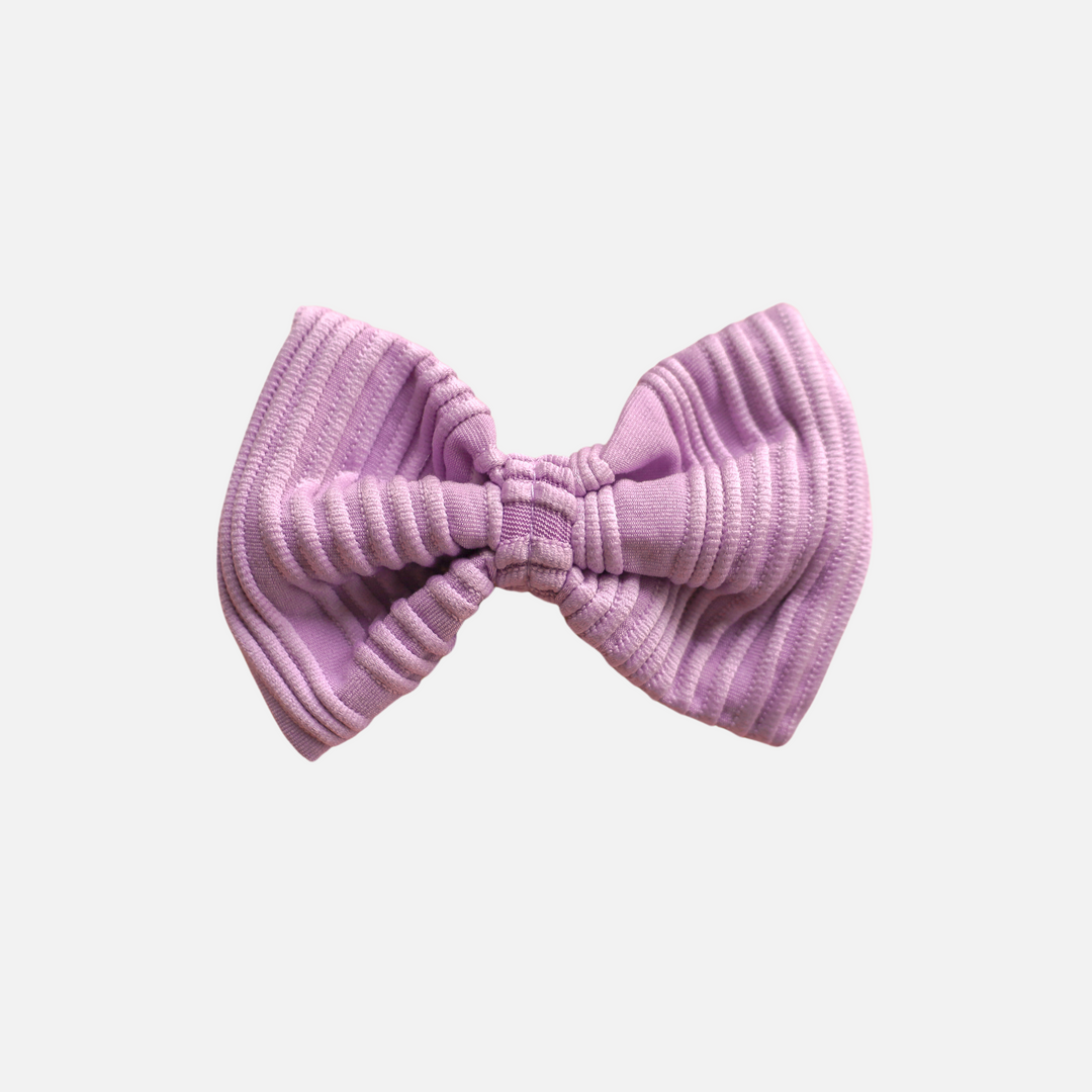 purple baby girls bow hair clip