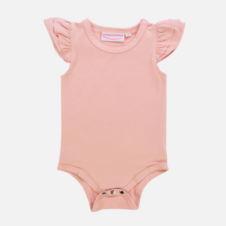 Short Sleeve Flutter - Dusty Pink