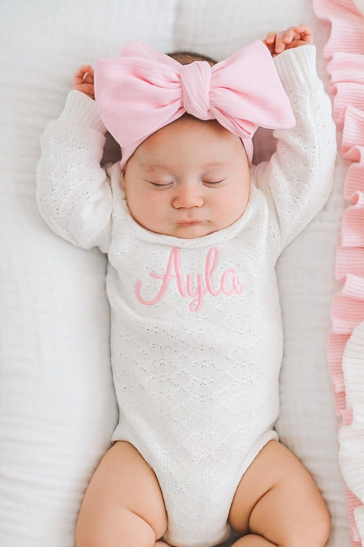 Montee Knitted Romper - Marshmallow