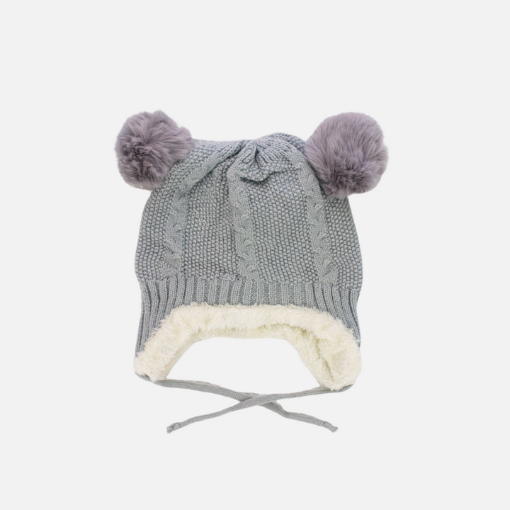 Fur Bear Beanie - Grey