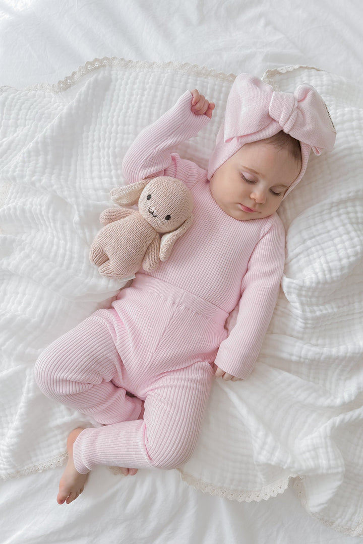 Knitted Bodysuit/Top - Ballerina Pink