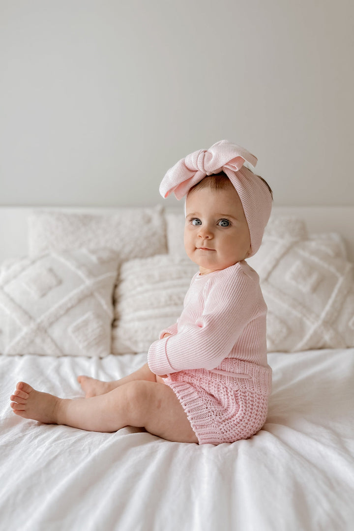 Knitted Bodysuit/Top - Ballerina Pink