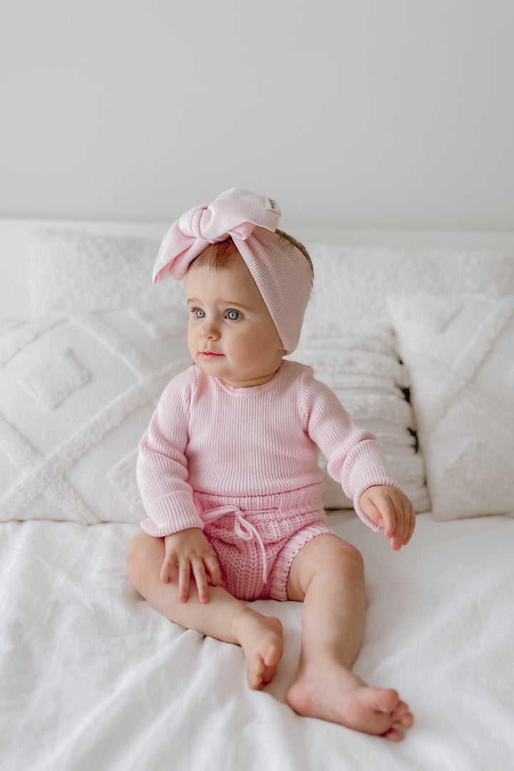 Knitted Bodysuit/Top - Ballerina Pink