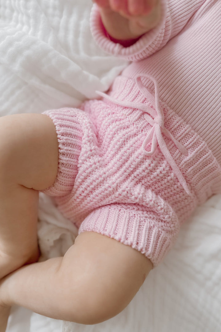 Super Chunky Knit Bloomers - Ballerina Pink