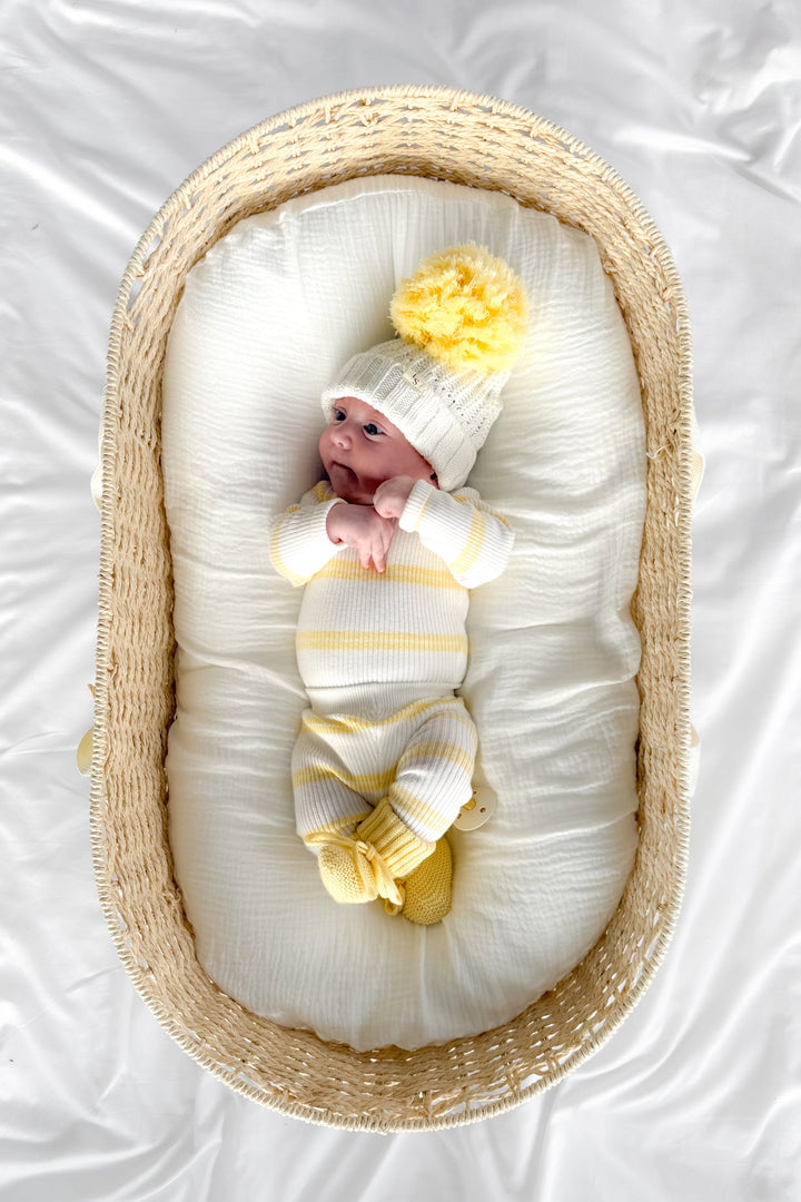 Knitted Bodysuit/Top - Mango Stripe